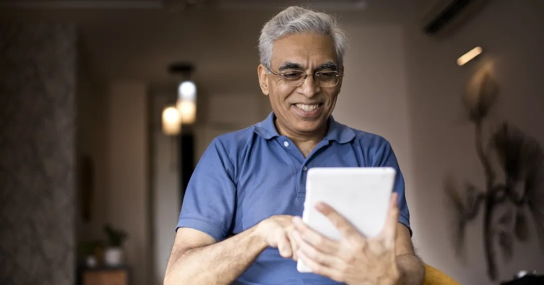 Patient reviewing medical record virtually