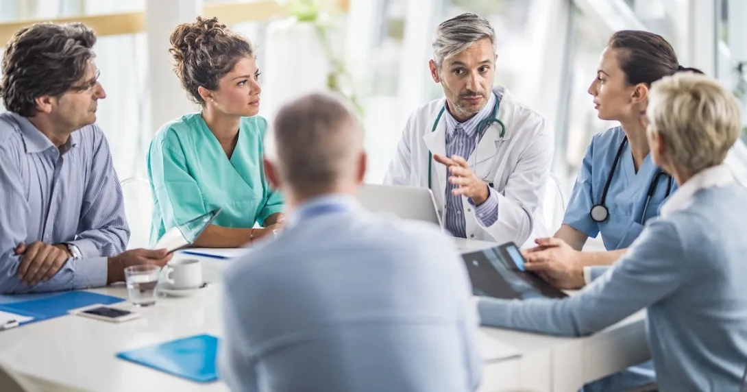 Healthcare professionals in a conference Healthcare professionals in a conference